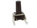 Microswitch drukknop (maakcontact) 6x6x11mm vertikaal